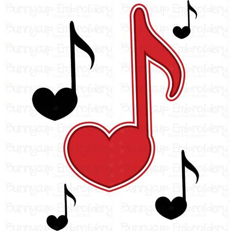 Heart Music Notes SVG