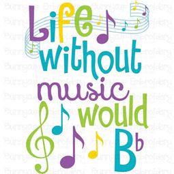 Life Without Music Would B Flat SVG