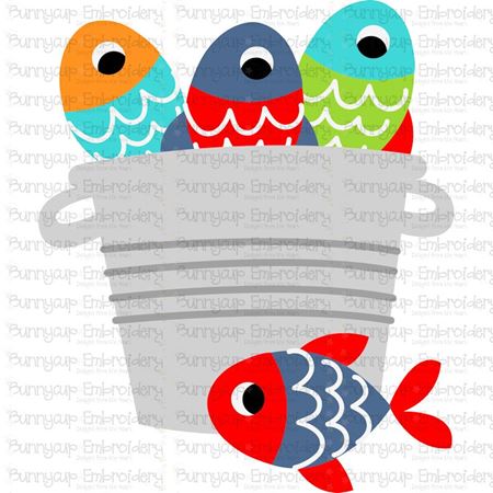 Bucket of Fish SVG