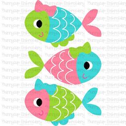 Stack of Girl Fish SVG