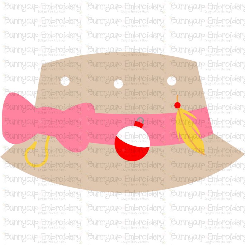 Girls Fishing Bucket Hat SVG