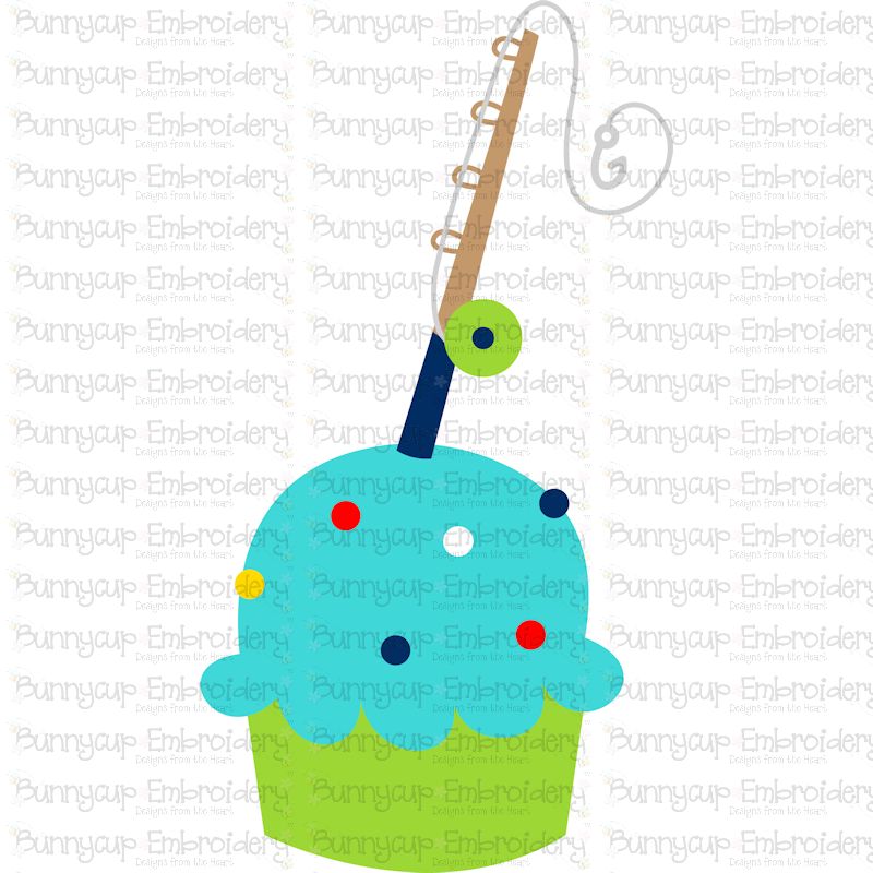 Boys Fishing Cupcake SVG