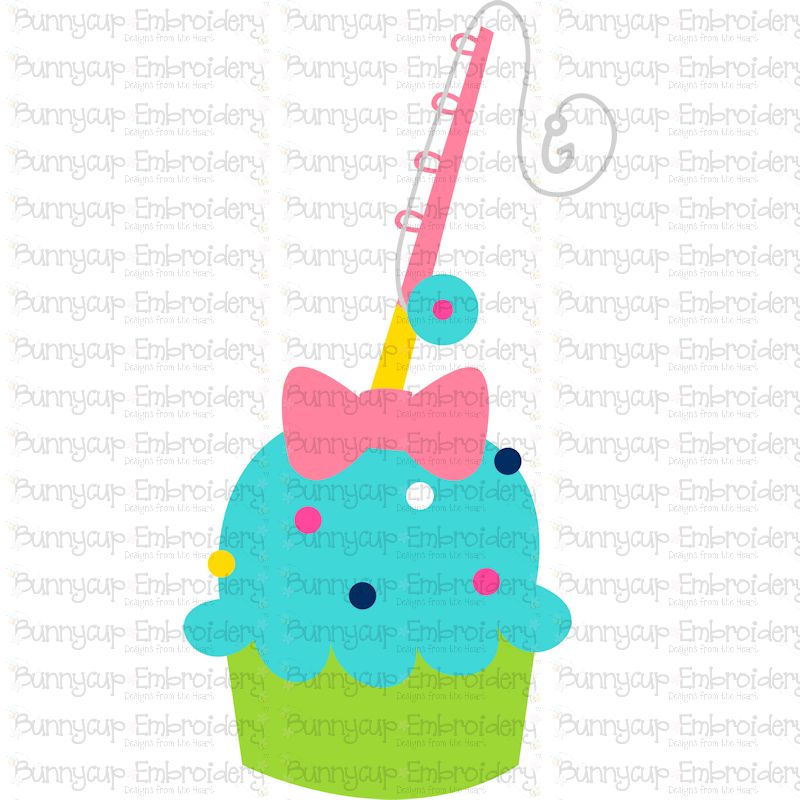 Girls Fishing Cupcake SVG