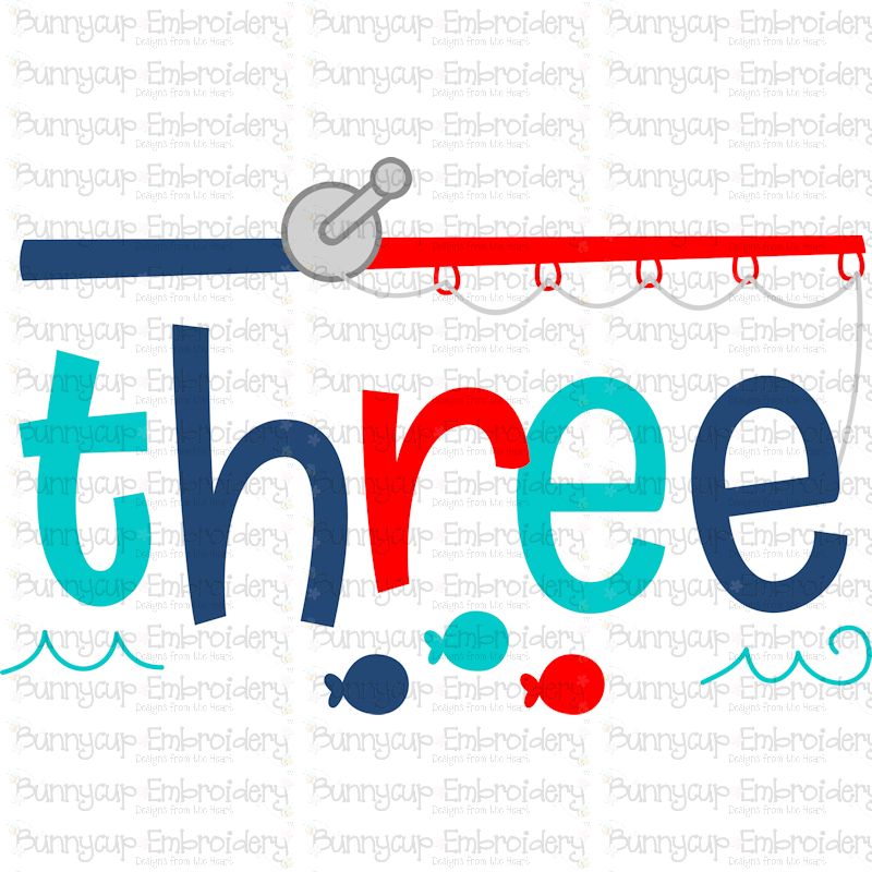 Three Fishing Rod  SVG