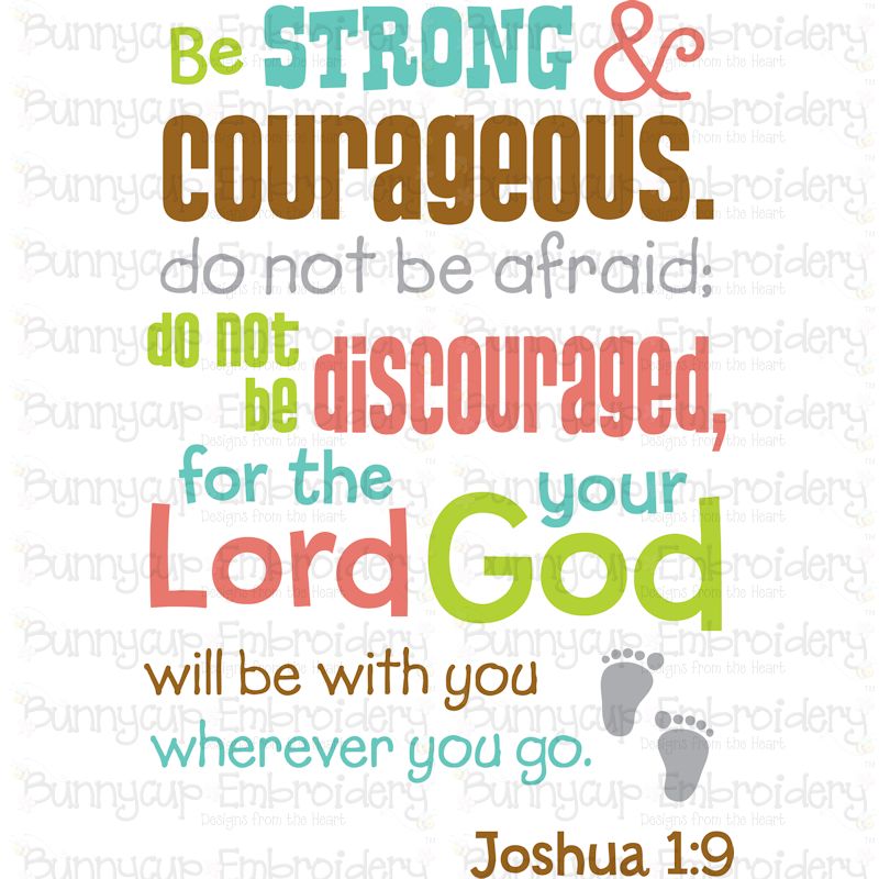 Be Strong And Courageous SVG