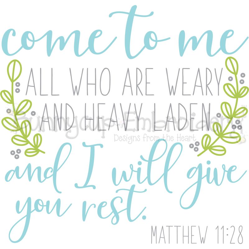 Matthew 11 28 Come to Me SVG
