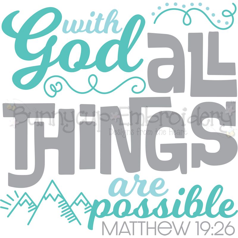 Matthew 19 26 With God All Things Are Possible SVG