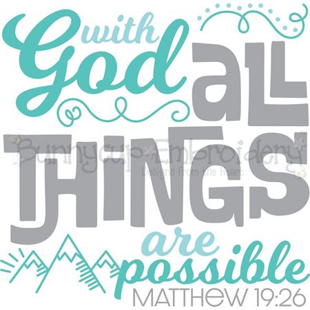 Matthew 19 26 With God All Things Are Possible SVG