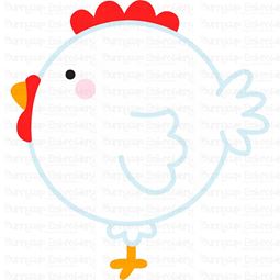 Round Rooster SVG