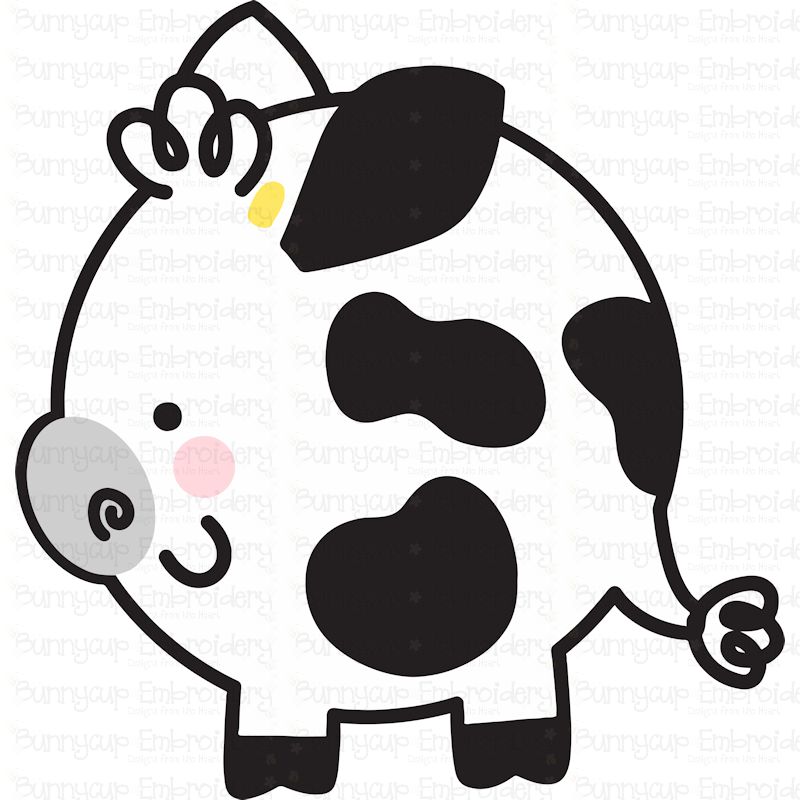 Round Cow SVG