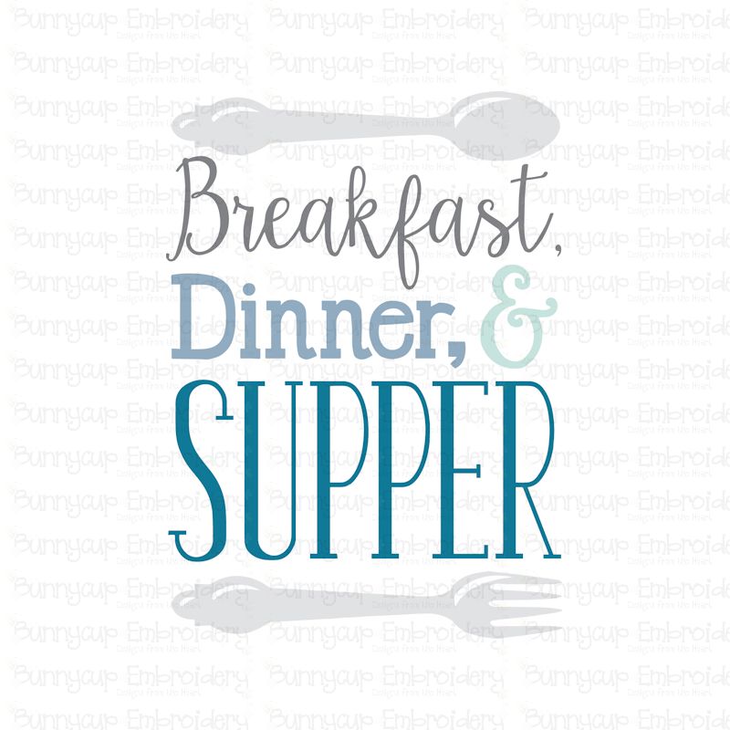Breakfast Dinner And Supper SVG