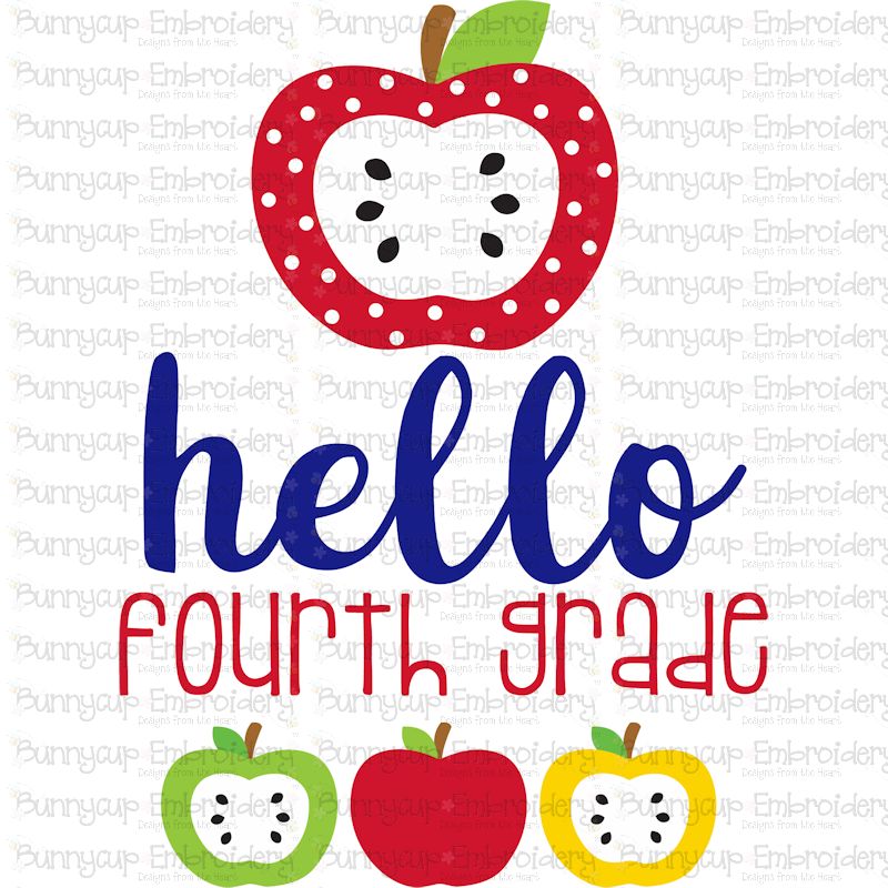 Hello Fourth Grade SVG