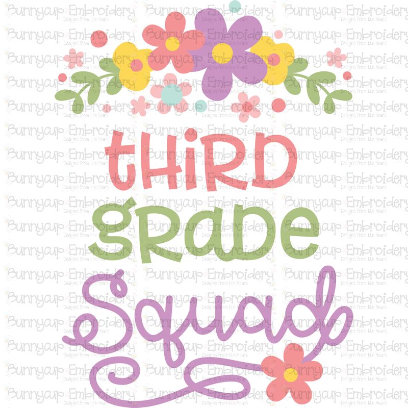 Third Grade Squad SVG