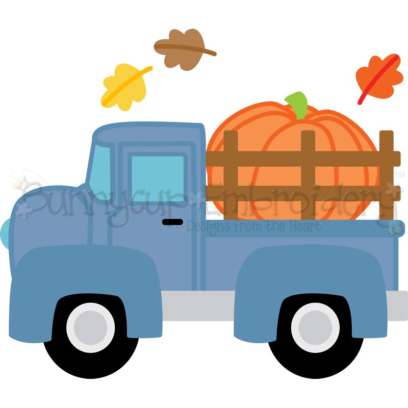 Pumpkin Vintage Truck SVG