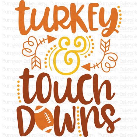 Turkey And Touch Downs SVG