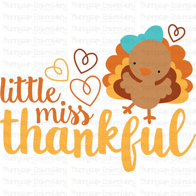 Little Miss Thankful SVG