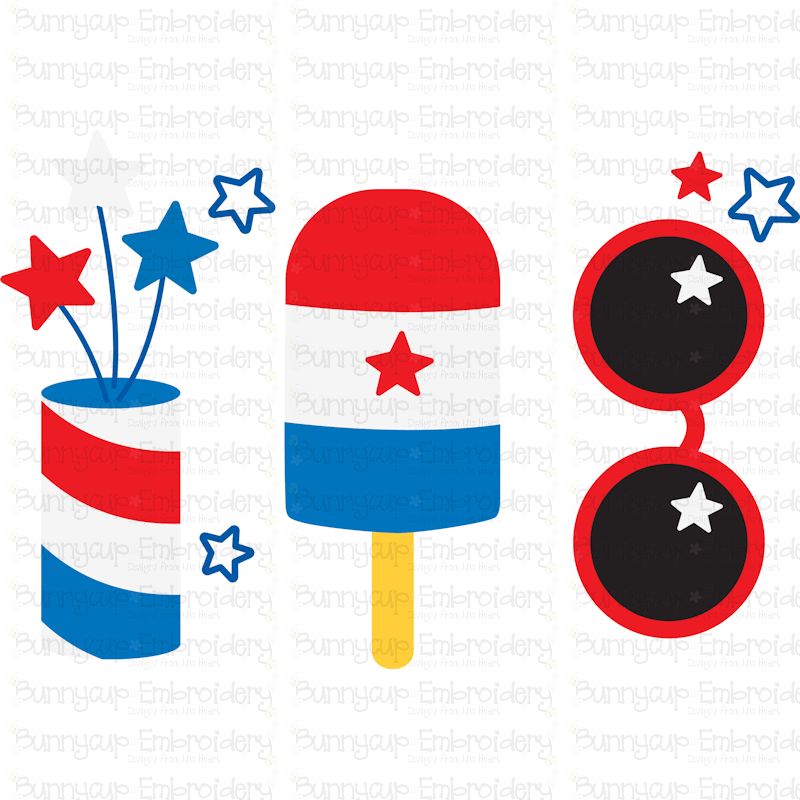 4th of July Trio SVG