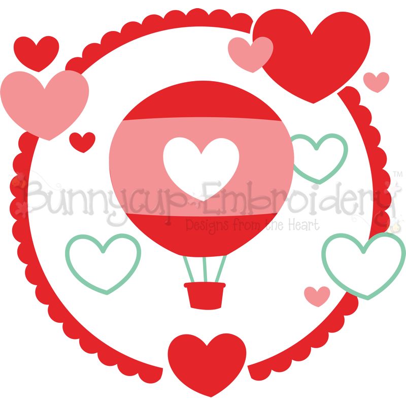 Hot Air Balloon Laurel SVG