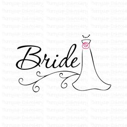 Bride With Wedding Gown SVG