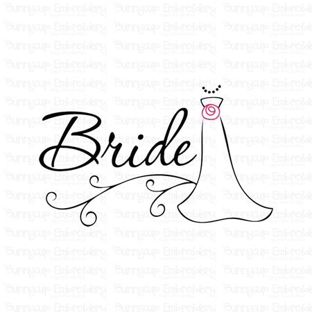 Bride With Wedding Gown SVG