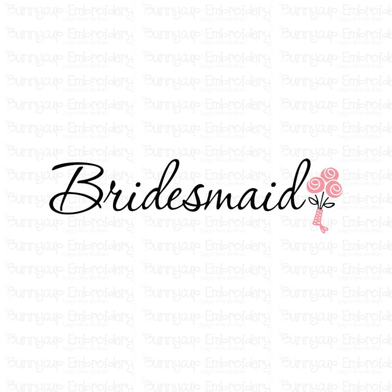 Bridesmaid With Bouquet SVG