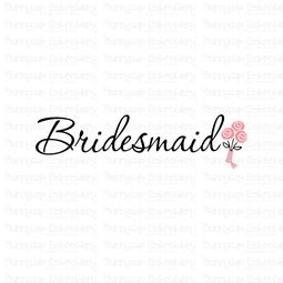 Bridesmaid With Bouquet SVG