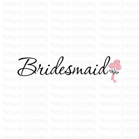 Bridesmaid With Bouquet SVG