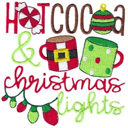 Hot Cocoa And Christmas Lights