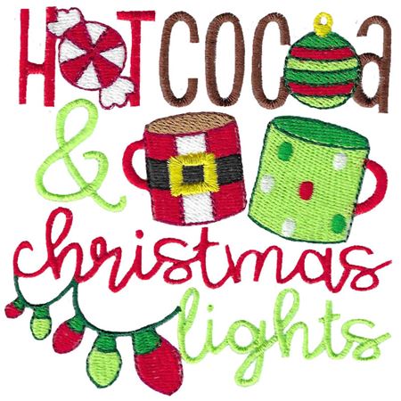 Hot Cocoa And Christmas Lights