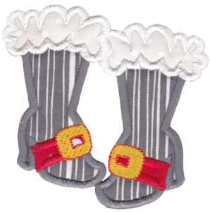 Girls Santa Boots Applique