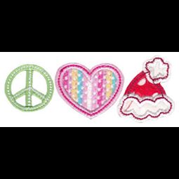Peace Love Santa Hat Applique