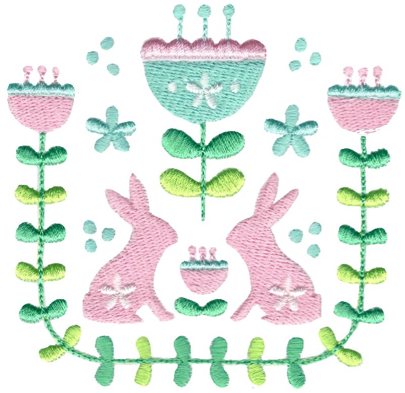 Scandi Rabbit Folk Art