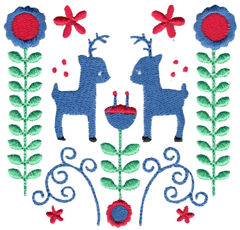 Scandi Deer Folk Art