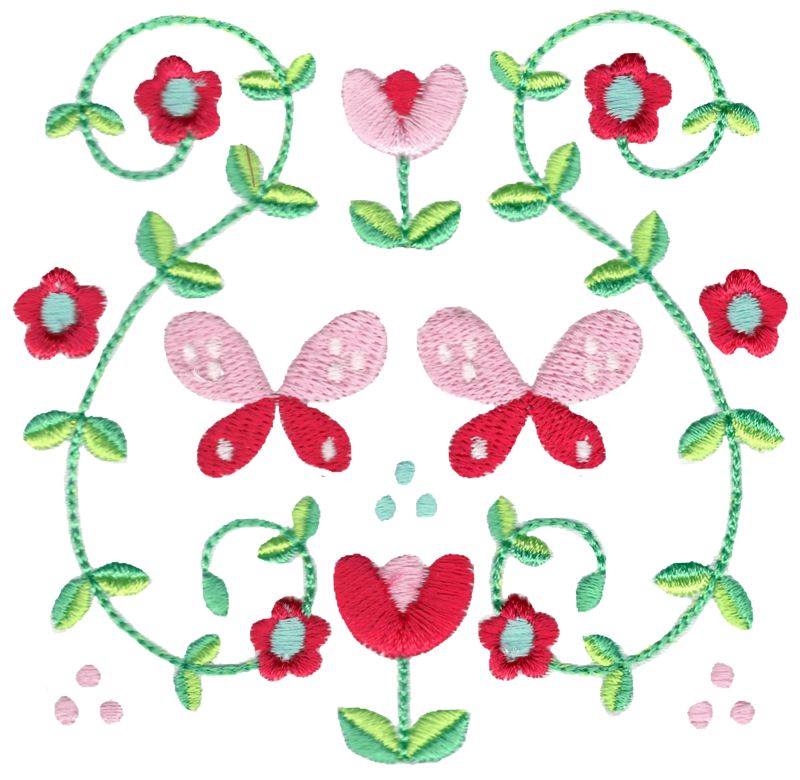 Scandi Butterfly Folk Art