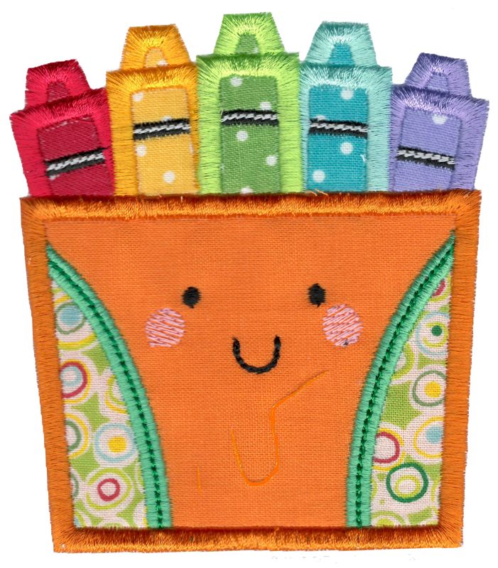 Applique Box Of Crayons