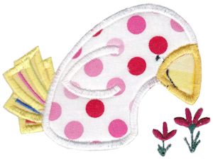 Flowers and Bird Applique