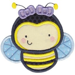 Girl Bumble Bee Applique
