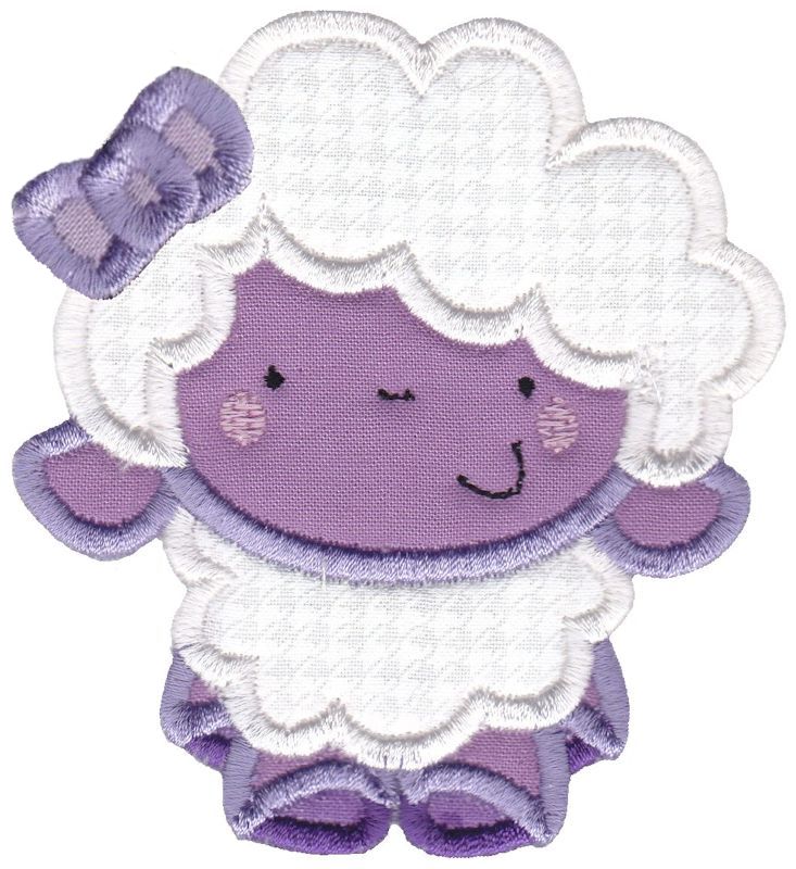 Girl Sheep Applique