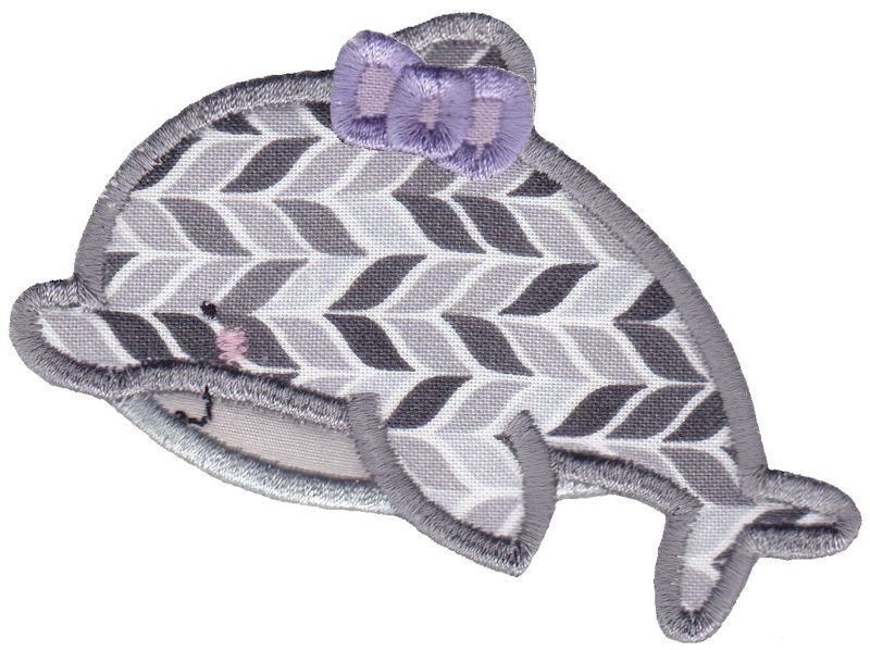 Girl Dolphin Applique