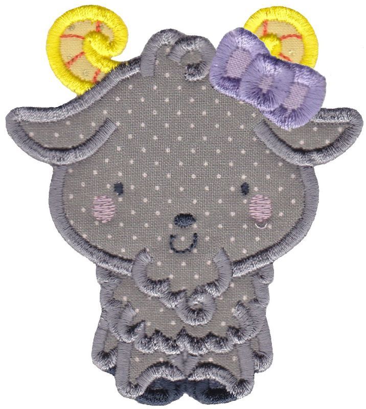 Girl Goat Applique