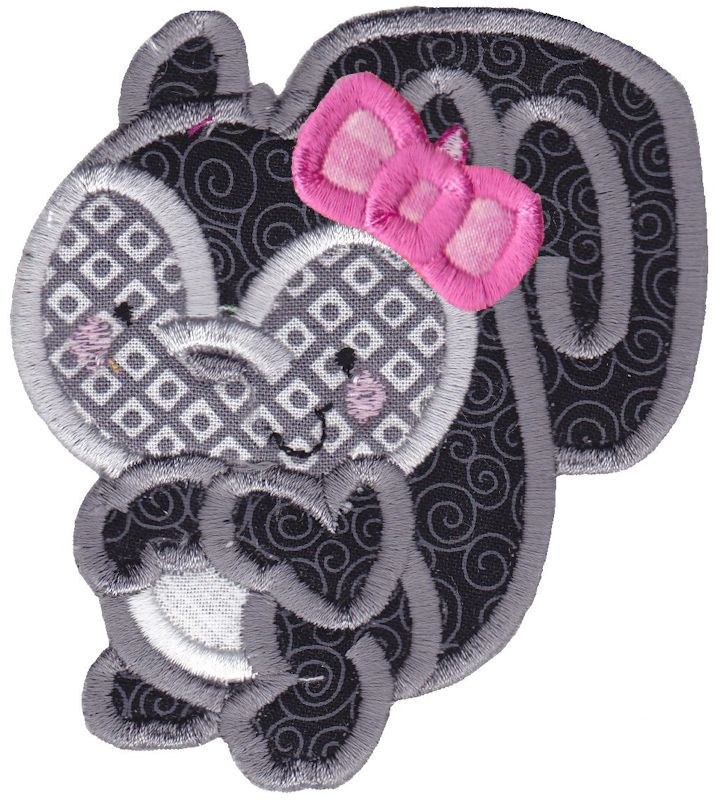 Girl Squirrel Applique