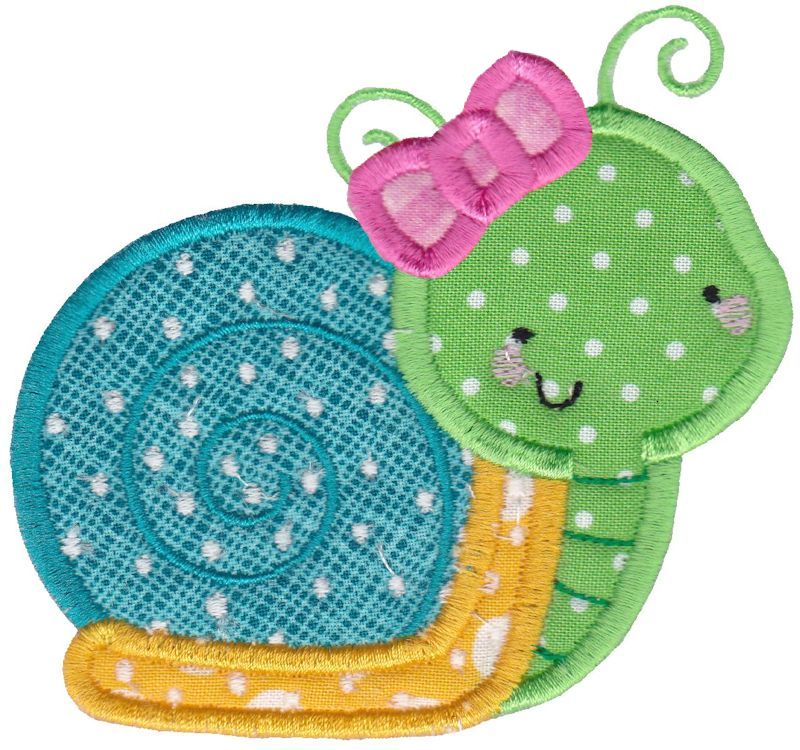 Girl Snail Applique