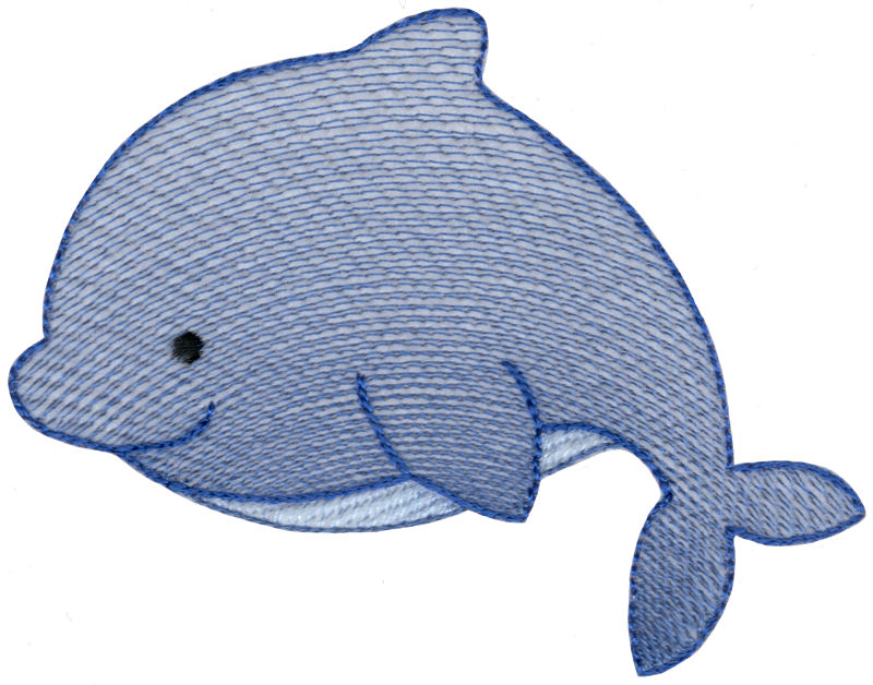Sketch Dolphin Rounded