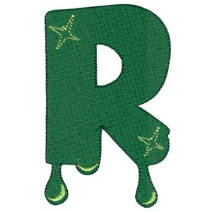 Slime Letter R Slime Alphabet Embroidery Designs - Bunnycup Embroidery