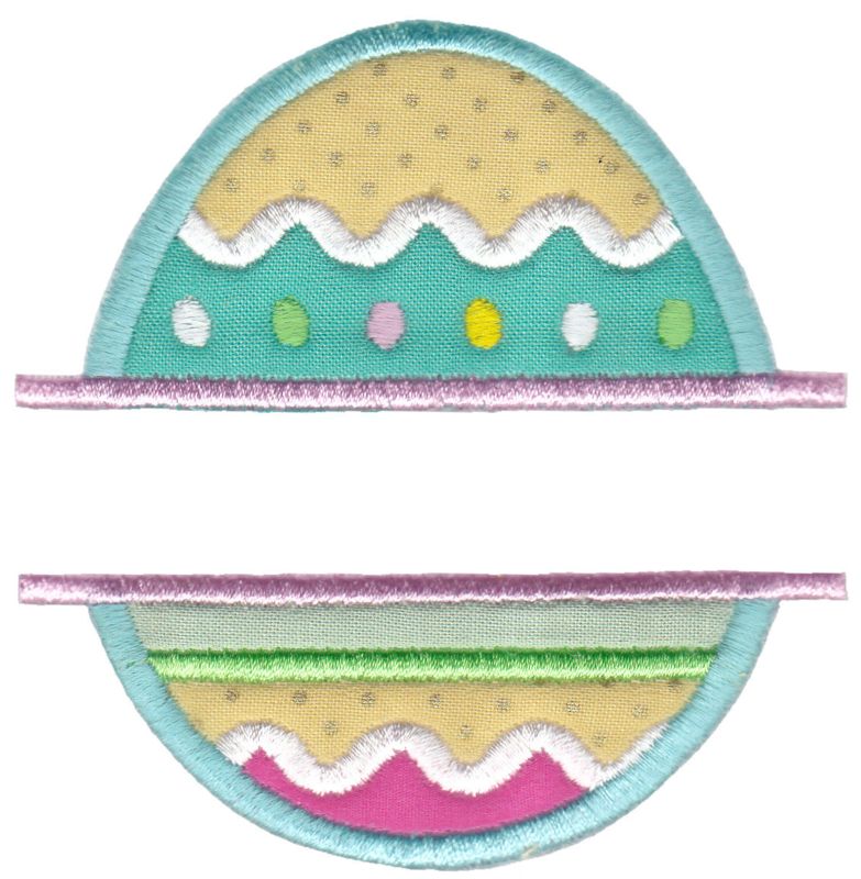 Split Easter Egg Applique