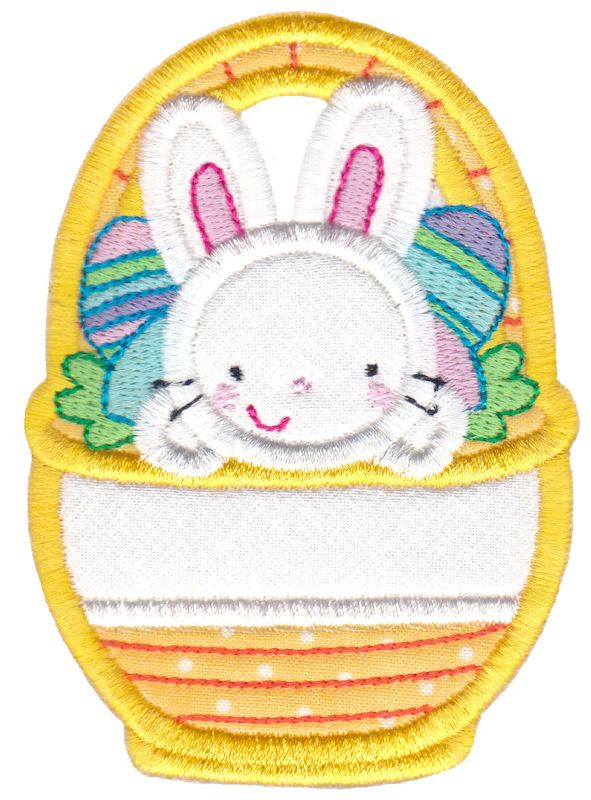 Split Bunny in Basket Applique