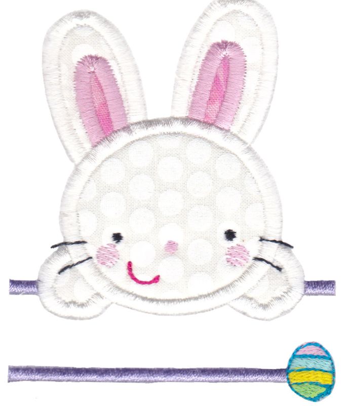 Split Cute Bunny Applique