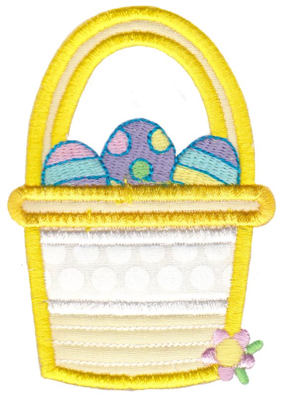Split Easter Basket Applique