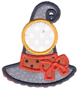 Witches Hat Monogram Applique