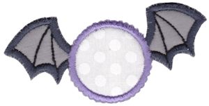 Bat Monogram Applique